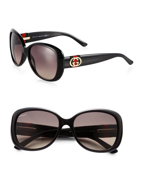 Sunglasses Gucci Black in Plastic 